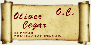 Oliver Čegar vizit kartica